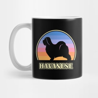 Havanese Vintage Sunset Dog Mug